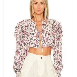Tularosa - Tate Top Color Ivory Floral Size S